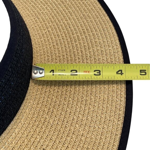 Foldable Packable Women's Travel Wide Brim Tropical Summer Beach Sun Visor Hat - Picture 11 of 11